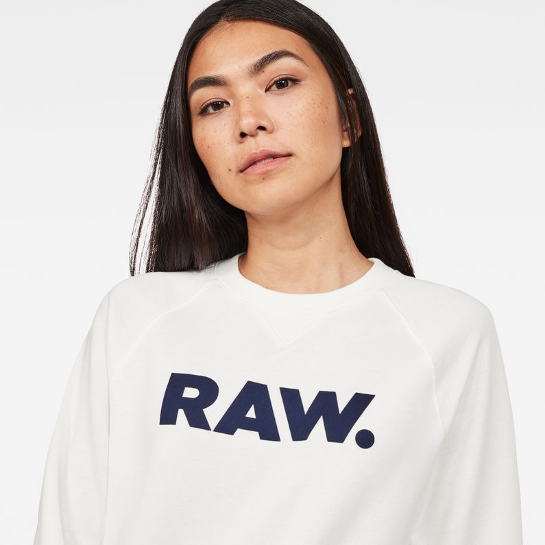G-Star RAW® Xula New Art Sweater White detail shot