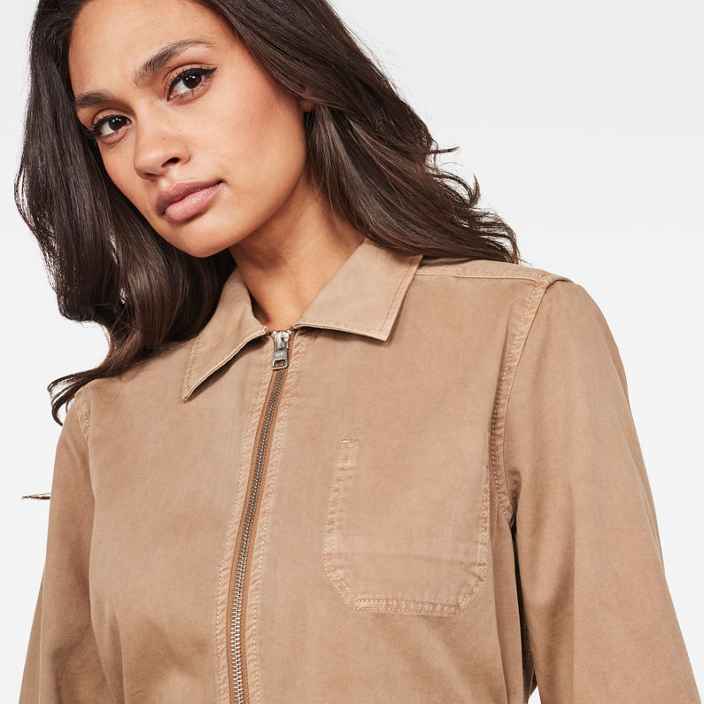 G-Star RAW® Blake Overshirt Braun detail shot