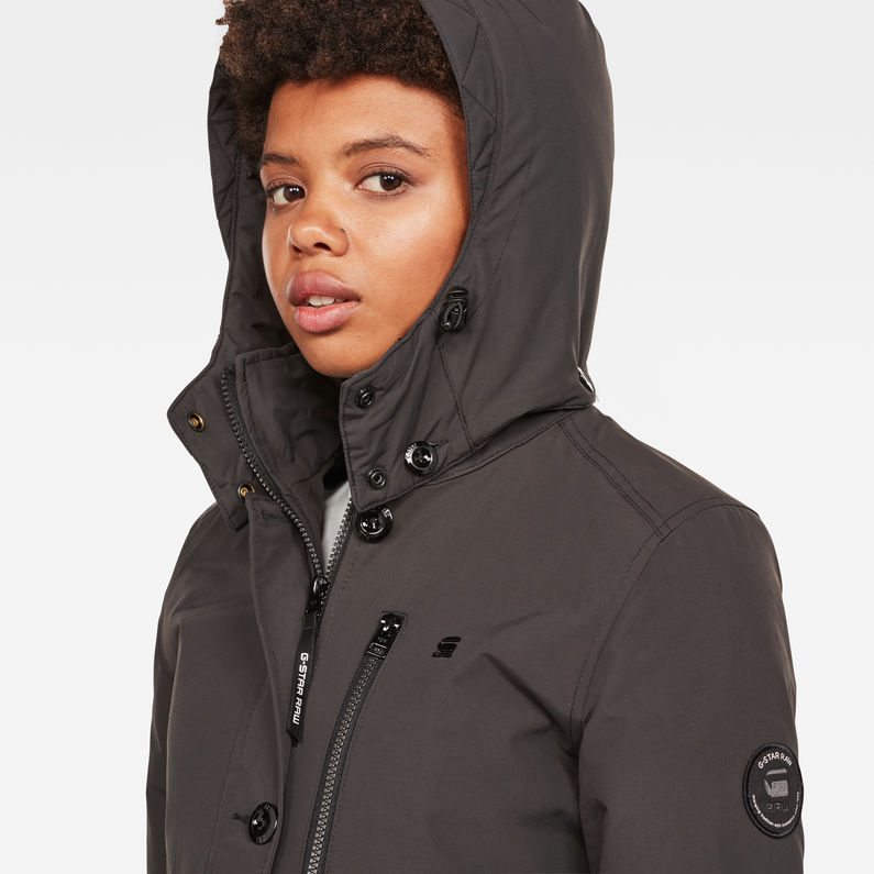 G-STAR® Vodan Padded Slim Parka Zwart detail shot