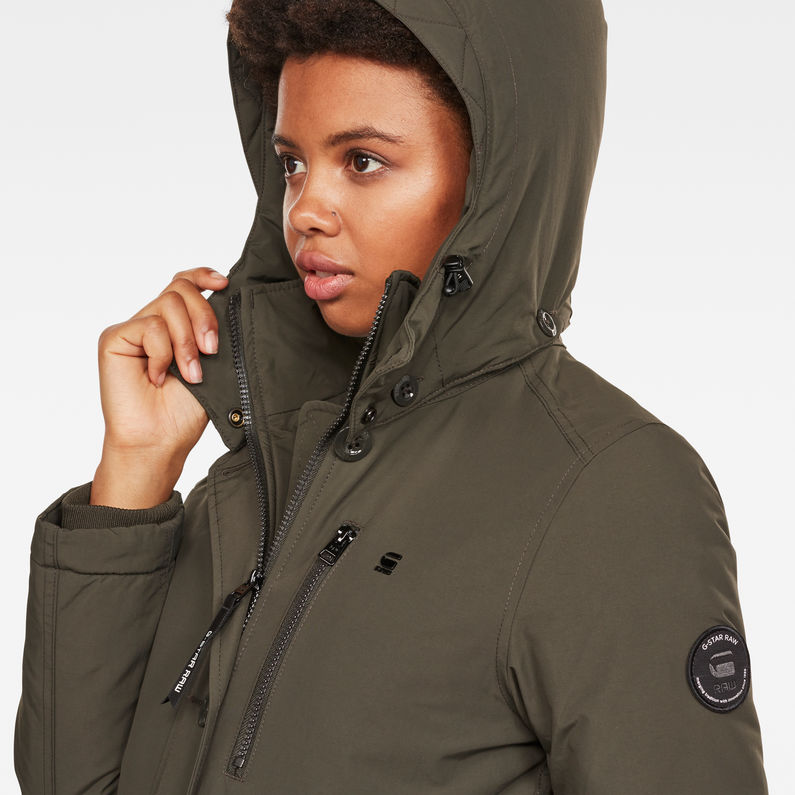 G-STAR® Vodan Padded Slim Parka Grey detail shot