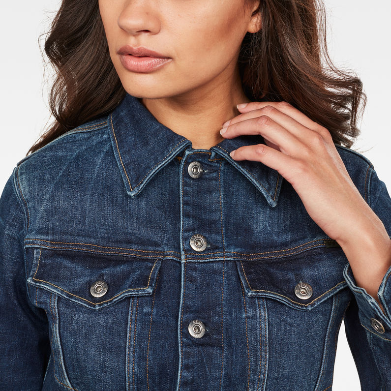 G-STAR® 3301 Classic Denim Jacket Dunkelblau detail shot