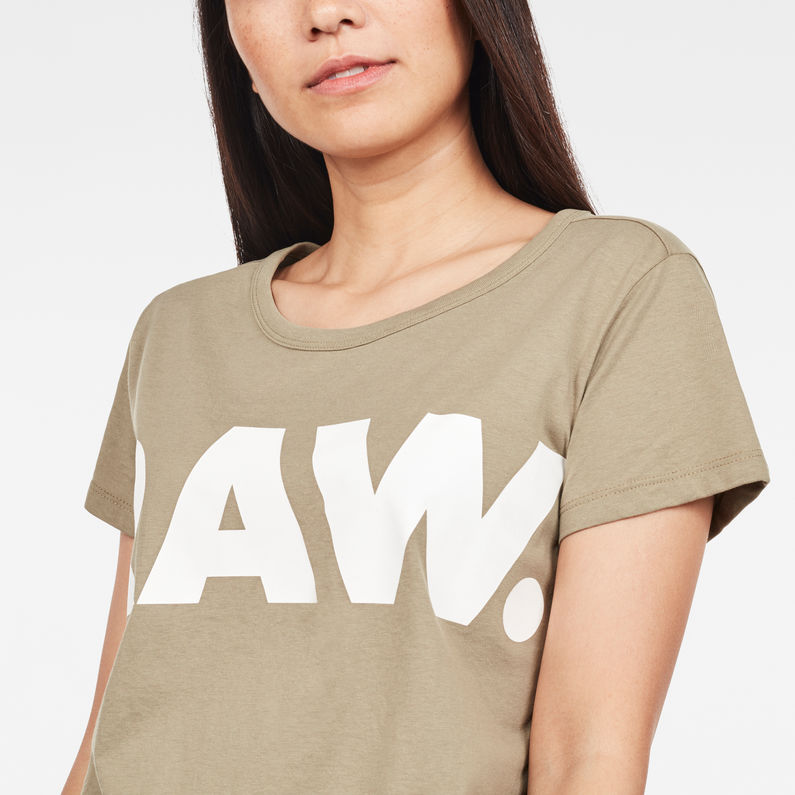 G-Star RAW® Seranie Straight T-Shirt Verde detail shot