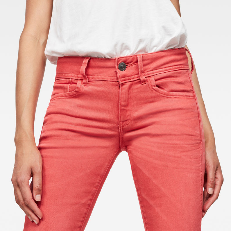 G-Star RAW® Lynn Mid Waist Skinny Color Jeans Rojo
