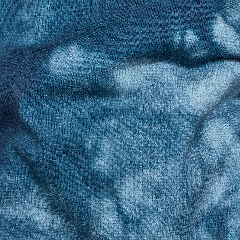 G-Star RAW® Cheiri Water Relaxed Cropped Hooded Sweat Mittelblau fabric shot