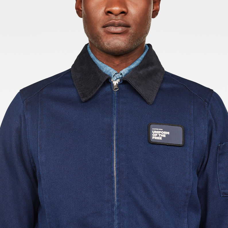 G-STAR® Service Overshirt Azul oscuro detail shot