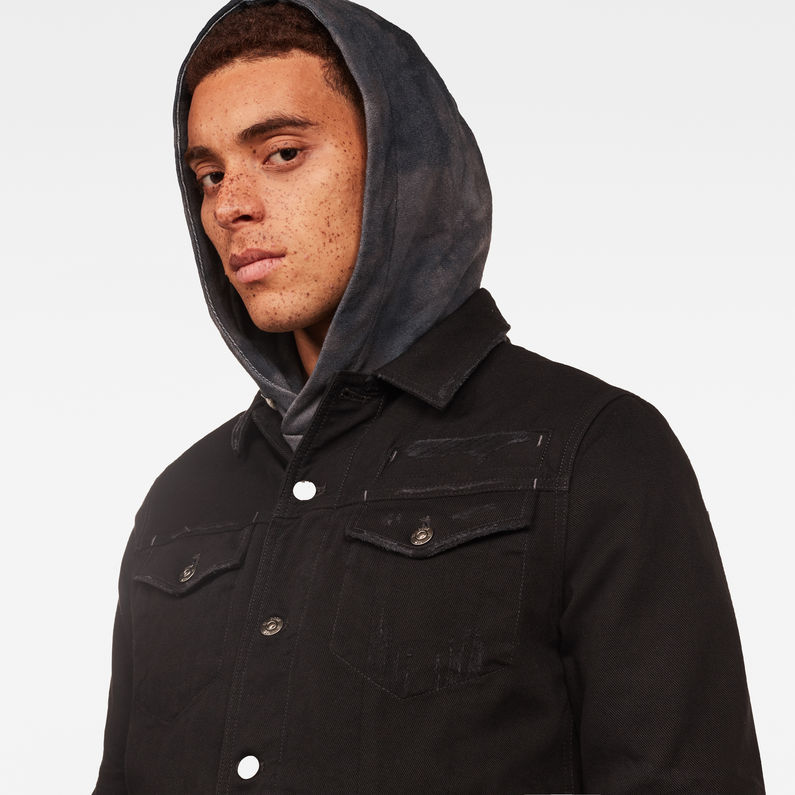 G-STAR® D-Staq RFTP Eclipse 3D Deconstructed Jacket Black detail shot