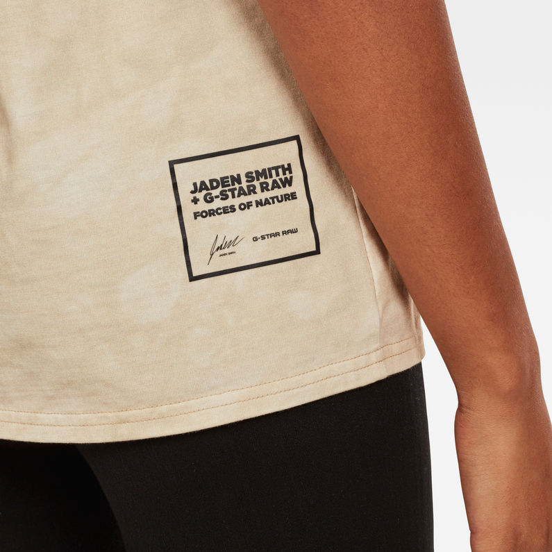 G-Star RAW® Cheiri Earth Straight T-Shirt Beige detail shot