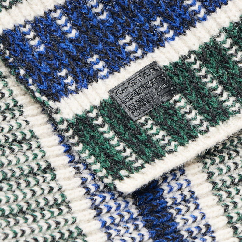 G-STAR® Rib Jacquard Scarf Azul oscuro