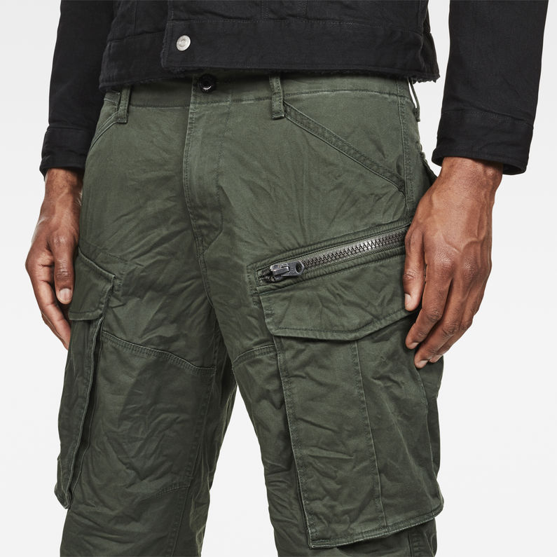 G-STAR® Rovic Zip 3D Straight Tapered Pants Groen detail shot