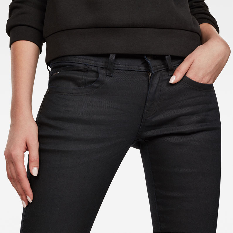 mid waist black jeans