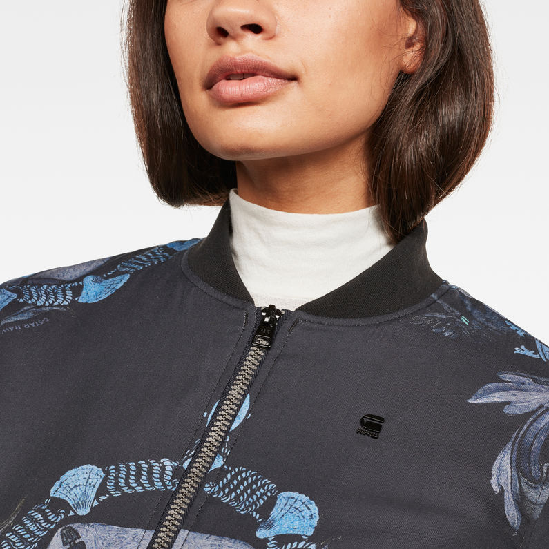 G-STAR® Deline Slim Bomber Dark blue detail shot