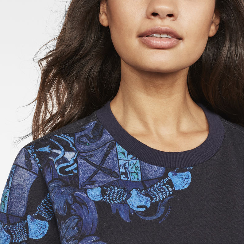 G-Star RAW® Graphic Shield 2 Xzula Sweat Dark blue detail shot