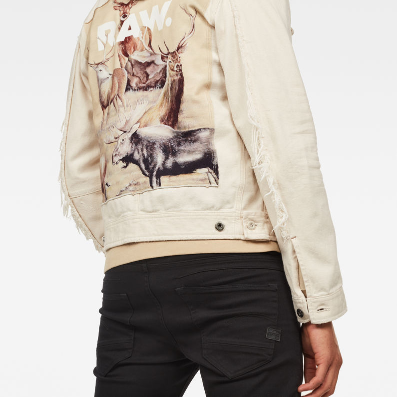 G-Star RAW® D-Staq RFTP Earth 3D Deconstructed Jacket Beige detail shot
