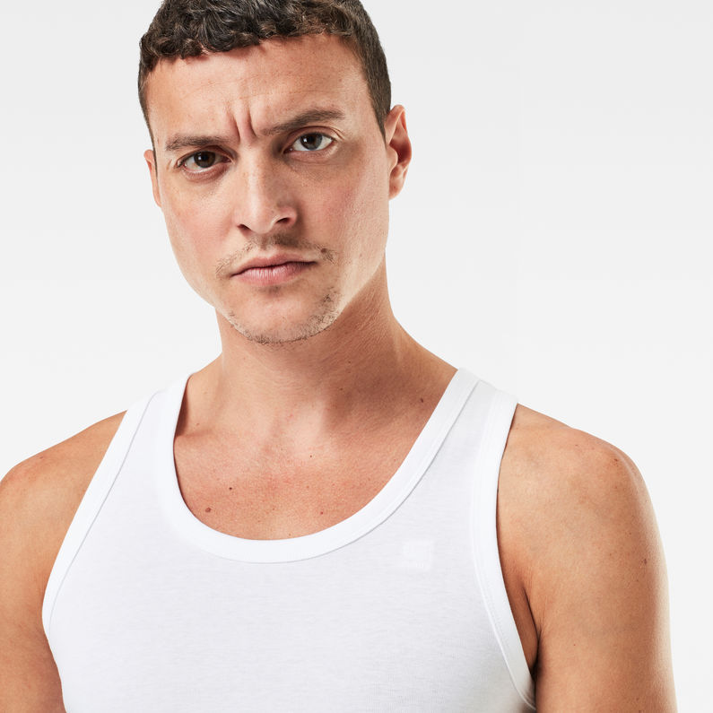 G-Star RAW® Base Tanktop 2-Pack White detail shot