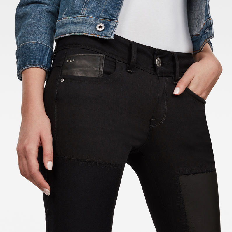 G-Star RAW® Lynn Mid Skinny Restored Jeans Zwart