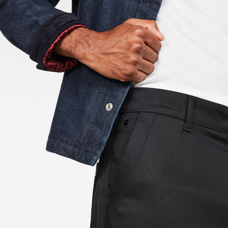 G-Star RAW® Bronson Tuxedo Slim Pants Black detail shot