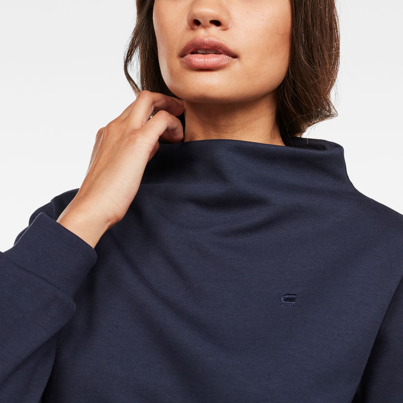 G-Star RAW® Tortoi Funnel Sweat Dark blue detail shot