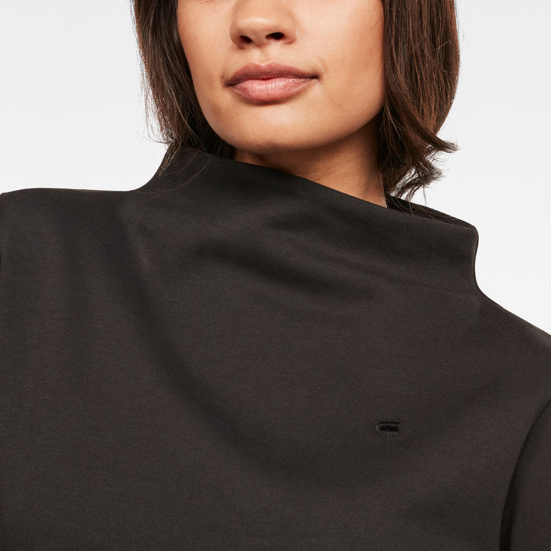 G-Star RAW® Tortoi Funnel Sweat Black detail shot