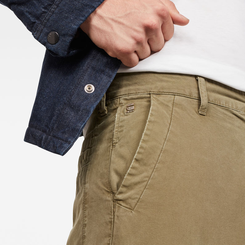 G-STAR® Bronson Straight Tapered Chino Green detail shot