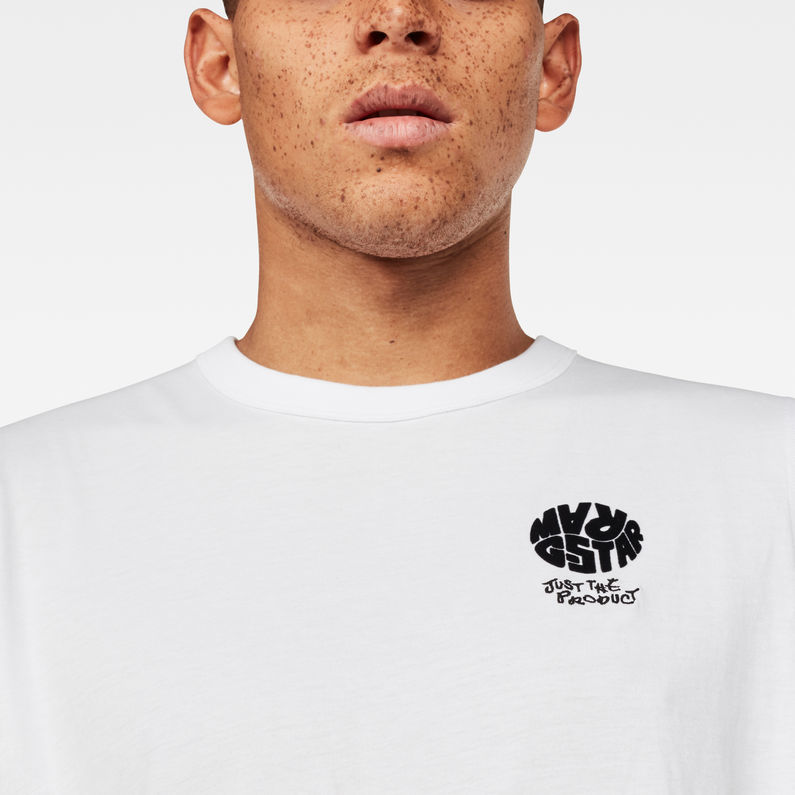 G-Star RAW® Graphic 8 T-Shirt Blanc detail shot