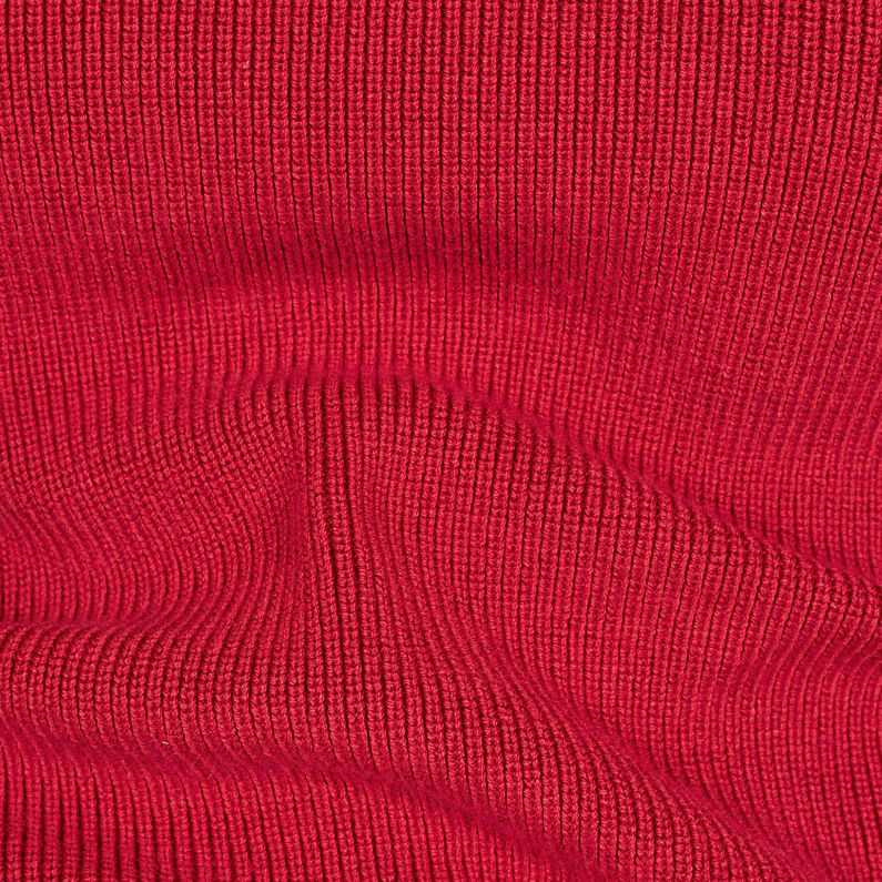 G-Star RAW® Exly Mock Turtle Knit Red fabric shot