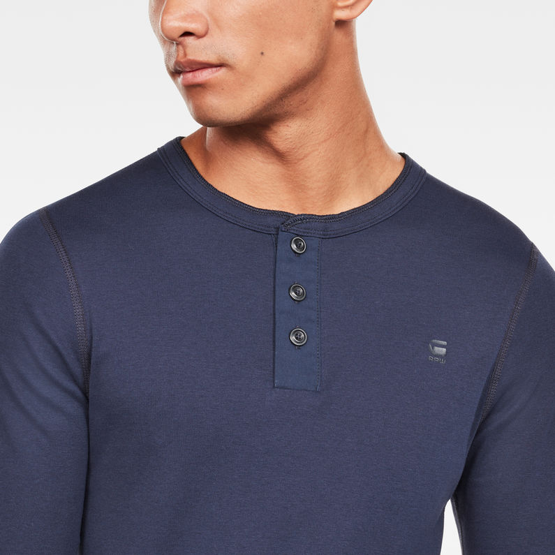 G-STAR® Korpaz Slim Granddad T-Shirt Donkerblauw