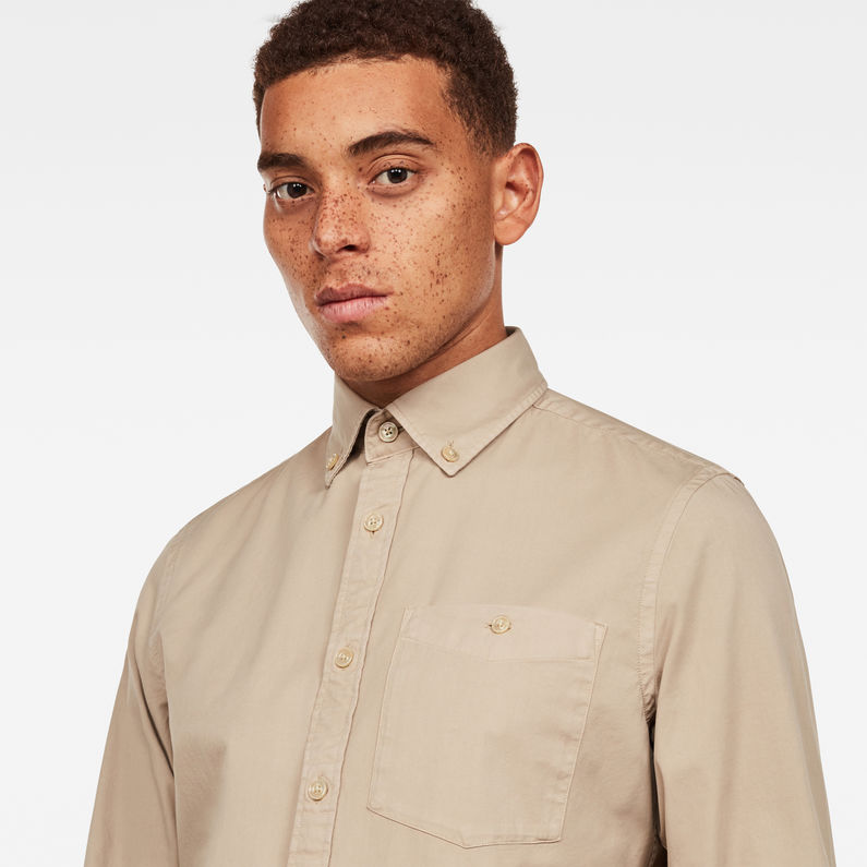 G-Star RAW® Core Button Down Slim Shirt Beige