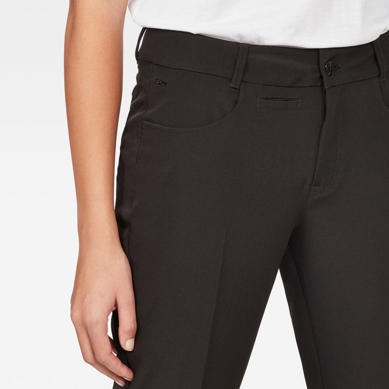 G-Star RAW® D-Staq Mid Waist Skinny Ankle Chino Black detail shot