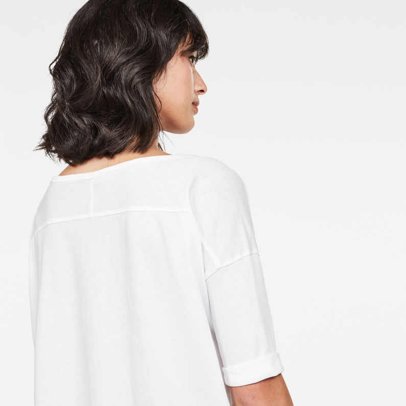 G-Star RAW® Lajla 1\2 Sleeve T-Shirt Blanc detail shot