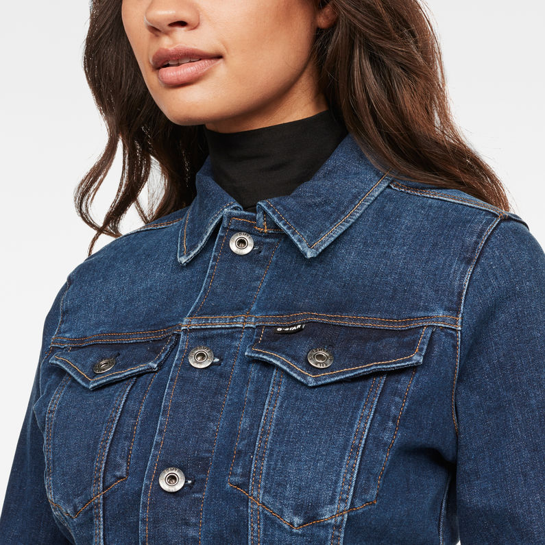 G-STAR® 3301 Slim Jacke Dunkelblau detail shot