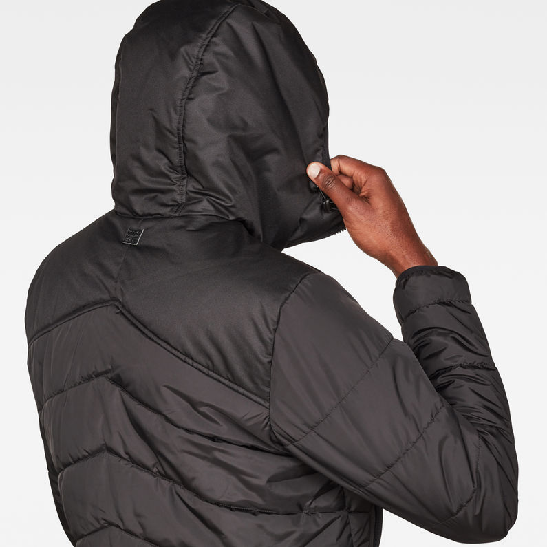 G-STAR® Attacc Hooded Overshirt Black detail shot