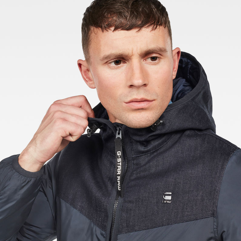 G-STAR® Setscale Hooded Overshirt Dark blue detail shot