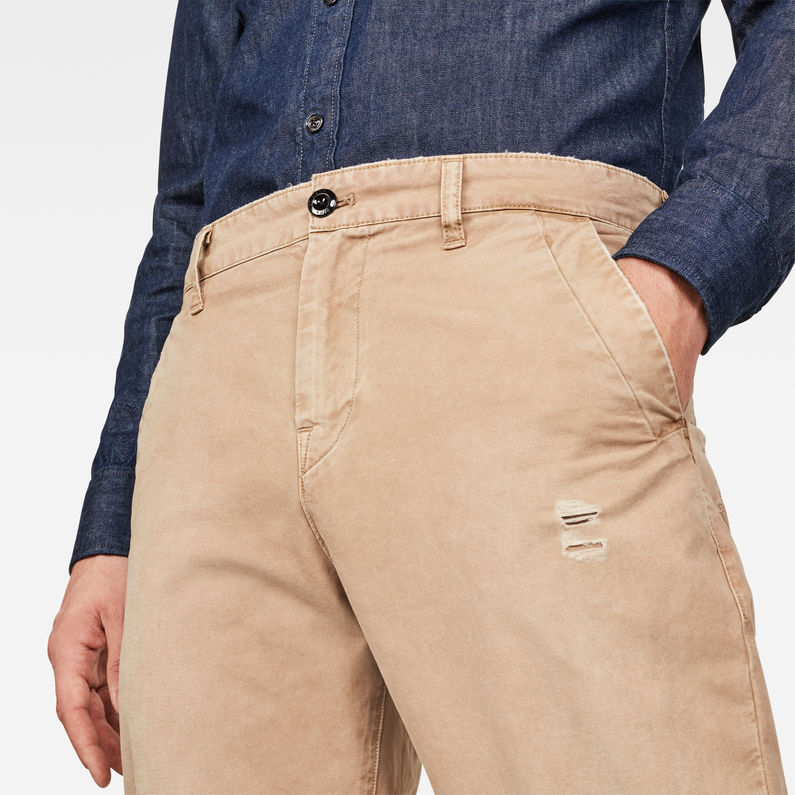 G-STAR® Bronson Straight Tapered Chino Marrón detail shot