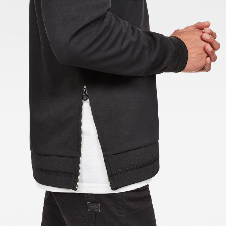 G-Star RAW® Core Sidezip Sweater Black detail shot