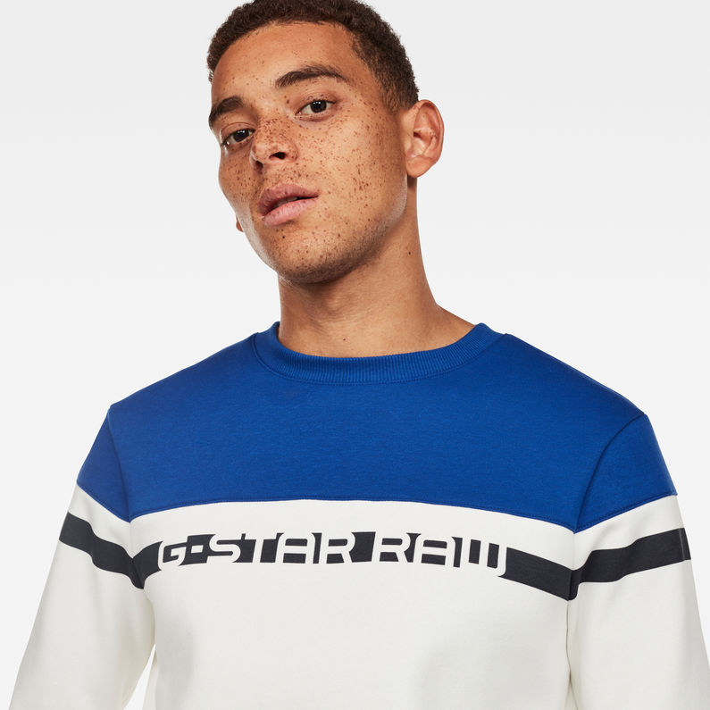G-Star RAW® Graphic 14 Core Sweater Weiß detail shot