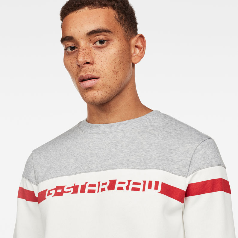 G-Star RAW® Graphic 14 Core Sweat White detail shot