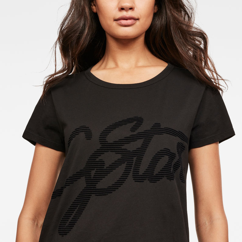 G-Star RAW® Graphic 2 T-Shirt Noir detail shot