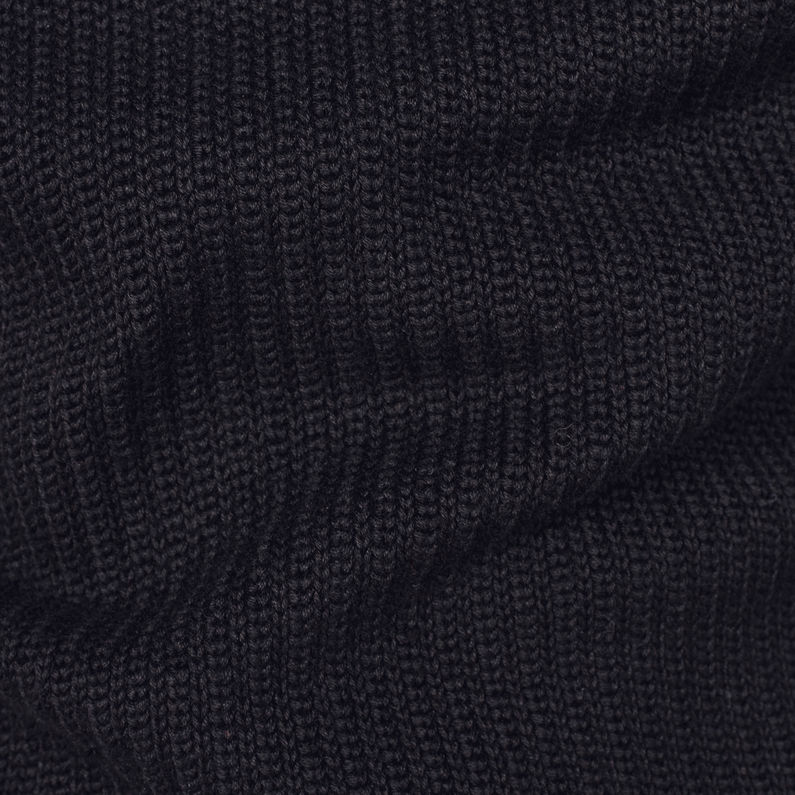 G-Star RAW® Omohundro Zip Turtle Knit Black fabric shot