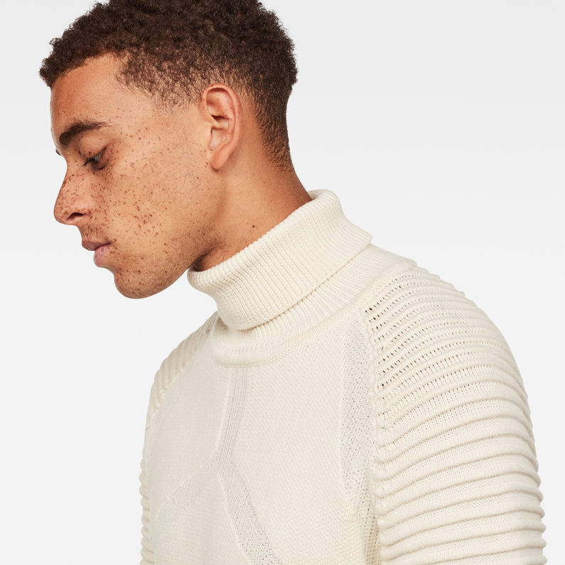 G-STAR® Suzaki Pro Turtle Knit White detail shot