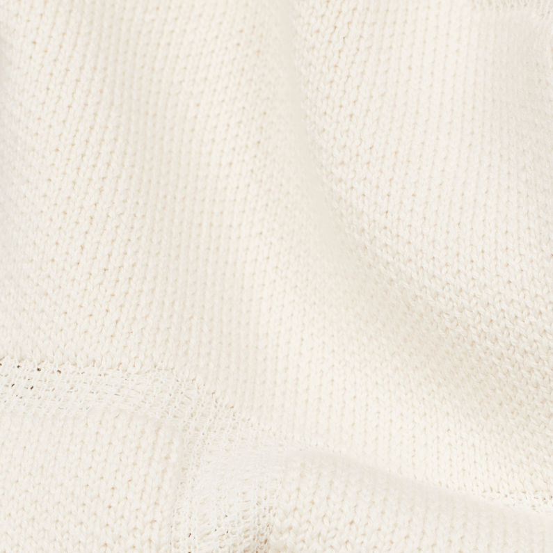 G-Star RAW® Suzaki Pro Turtle Knit Blanco fabric shot