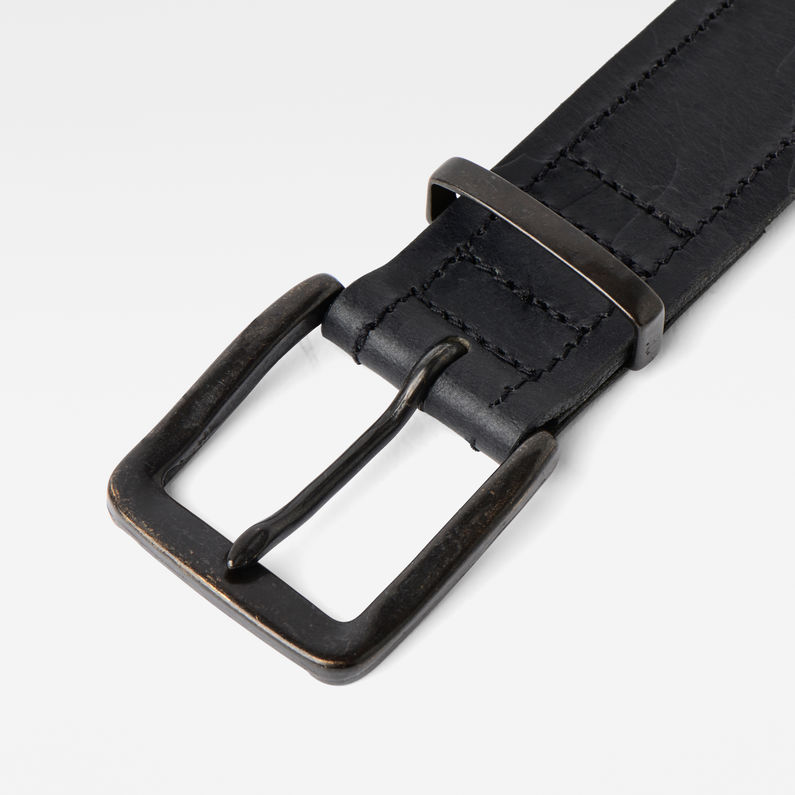G-Star RAW® Drego Deboss Belt Black detail shot buckle