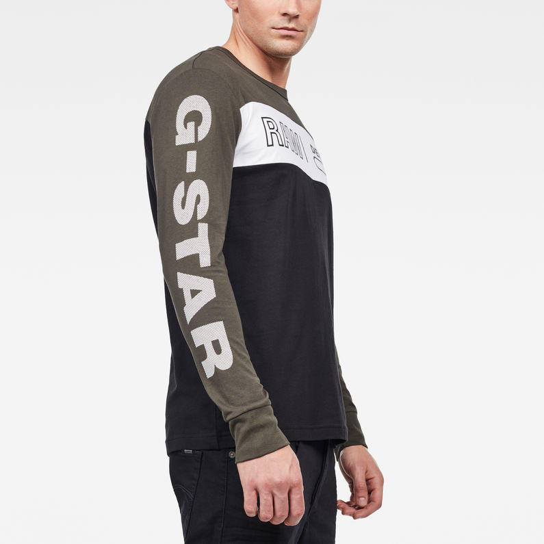 G-Star RAW® Swando Block Graphic Regular T-Shirt Gris detail shot