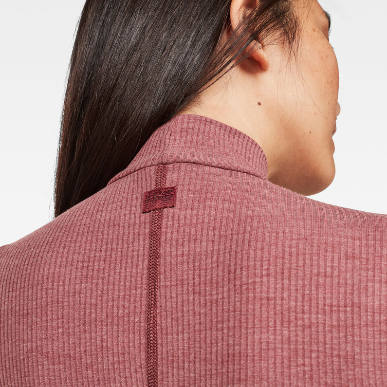 G-Star RAW® Silber Slim Funnel T-Shirt Rot detail shot
