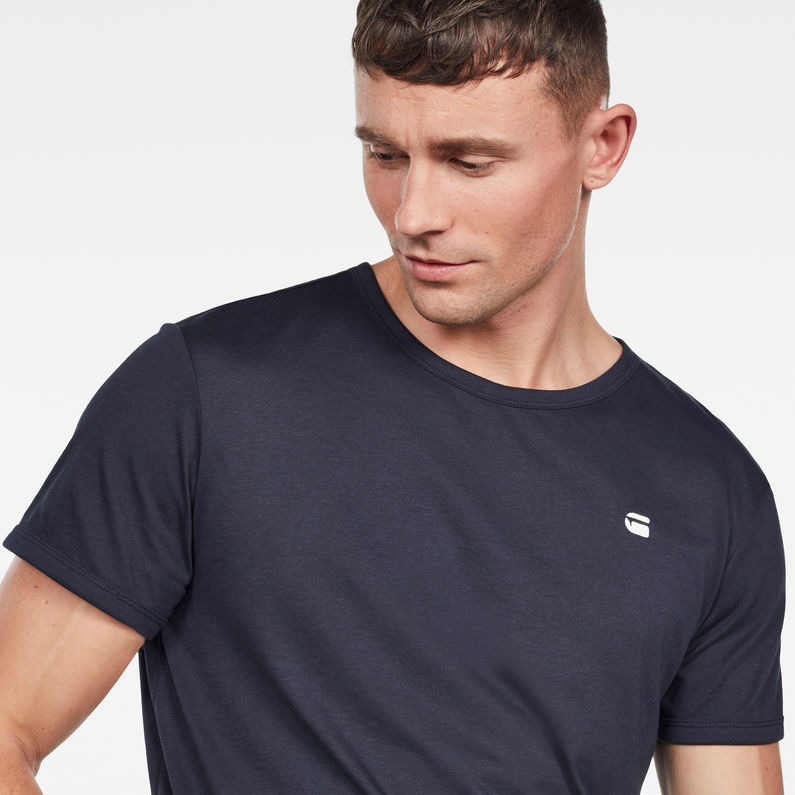 G-Star RAW® Base-S T-Shirt Dunkelblau detail shot