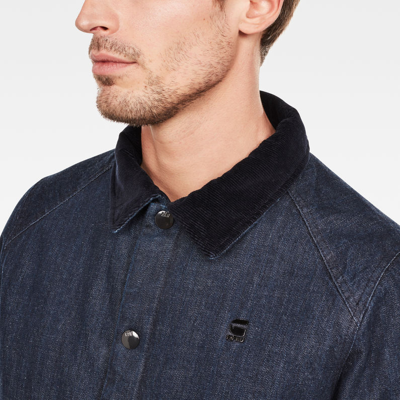 G-Star RAW® Type C Lumber Padded Overshirt Dark blue detail shot