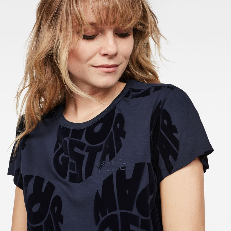G-Star RAW® Graphic 60 T-Shirt Bleu foncé detail shot