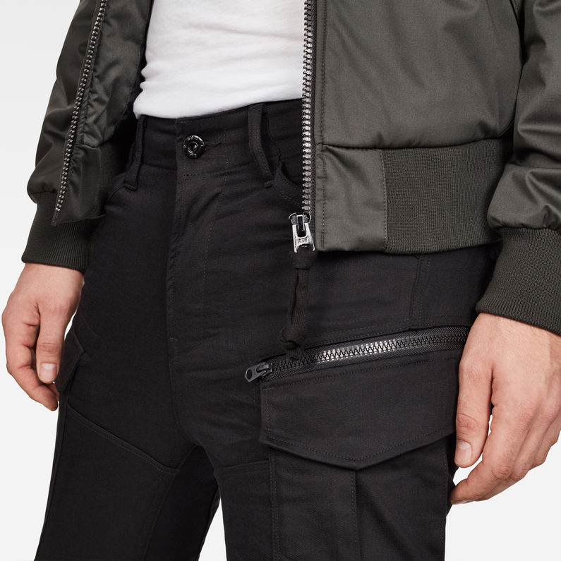 G-Star RAW® Rovic Zip 3D Skinny Pants Schwarz detail shot
