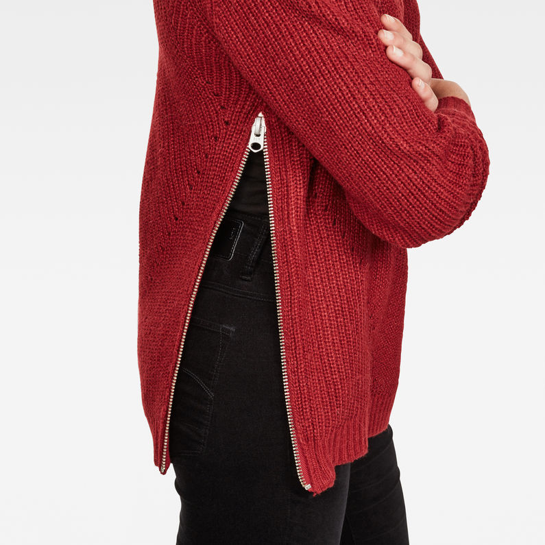 G-Star RAW® Vee Knit Red detail shot