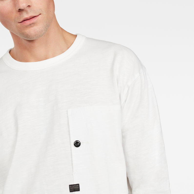 G-Star RAW® Dommic Stalt Pocket T-Shirt Beige detail shot