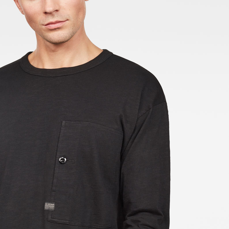 G-Star RAW® Dommic Stalt Pocket T-Shirt Black detail shot